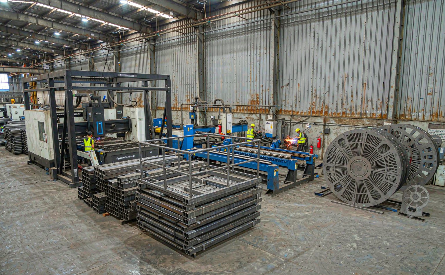 AMS Fabrication workshop floor